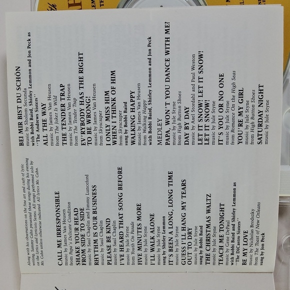 SAMMY CAHN CD PRODUCED AND HOSTED BY MAURICE LEVINE - Picture 6 of 10